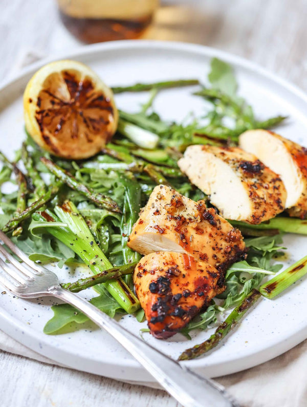 Grilled lemon chicken salad, the one the fridge was made for.