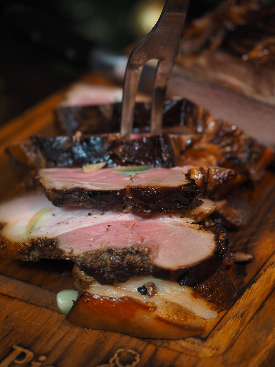 Sliced grilled sirloin steak
